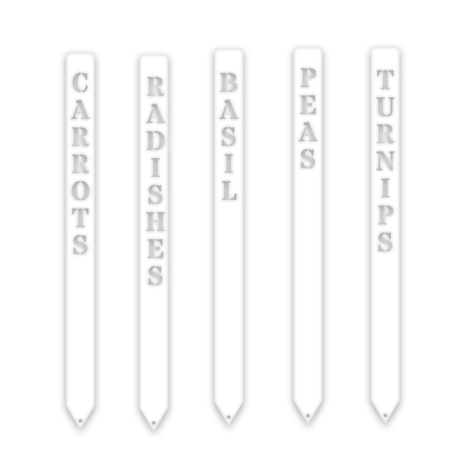 Gourmet Vegetable Stakes - Set of 5 - Custom Names and Colors