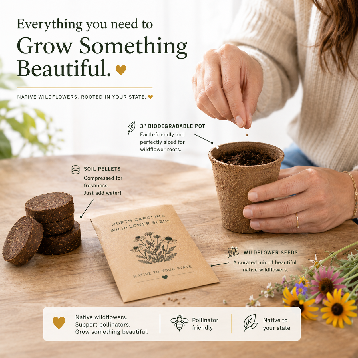 New Jersey Blue Cornflower Wildflower Grow Kit