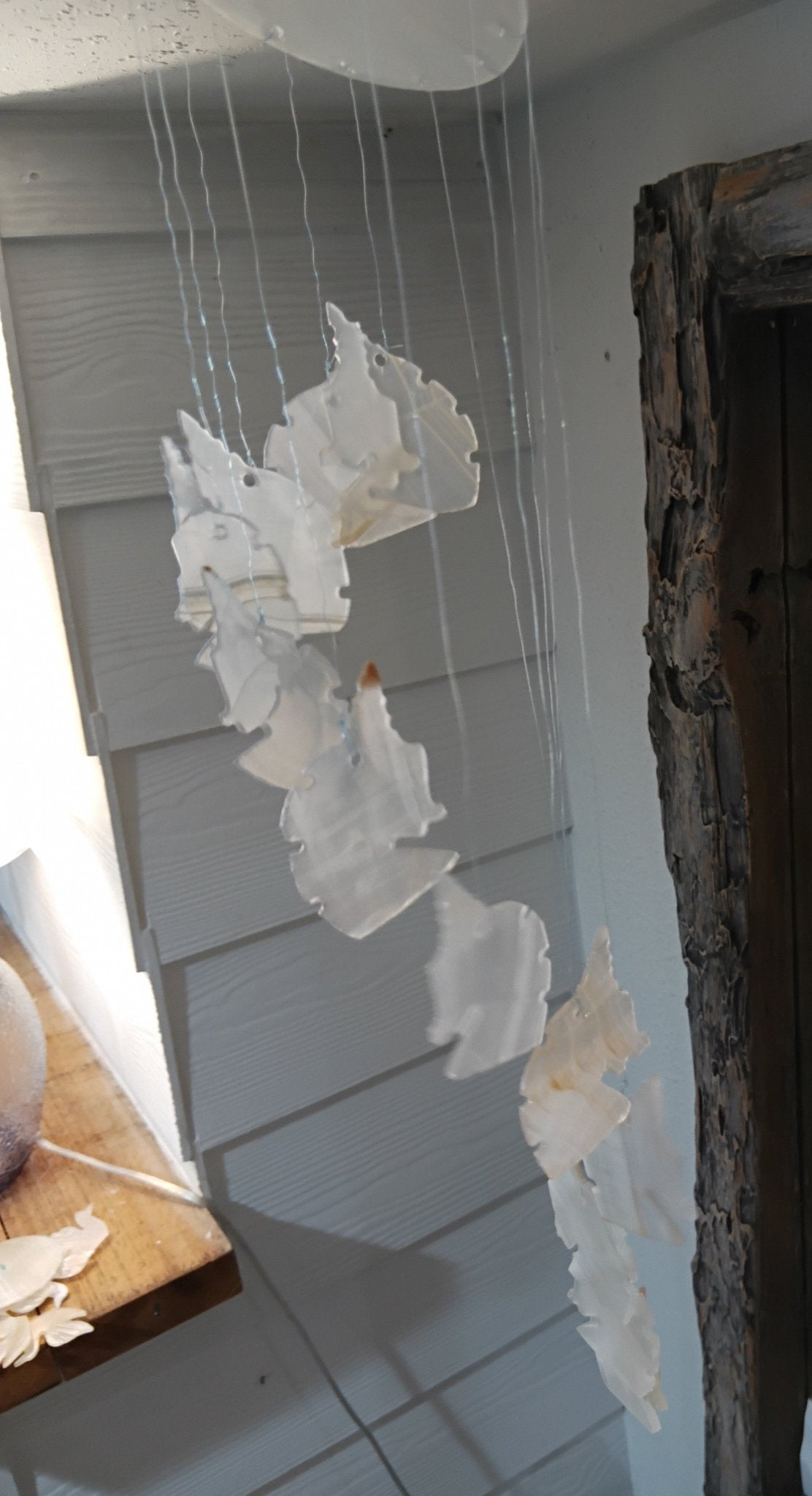 Hand-Carved Unicorn Onyx Wind Chime – 17” Hanging Mobile