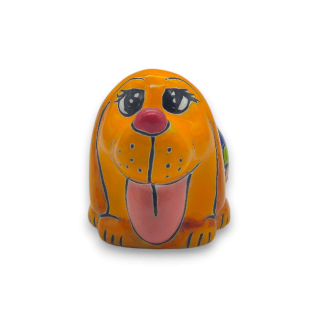 Colorful Talavera Dog Planter | Hand-Painted Mexican Figurine