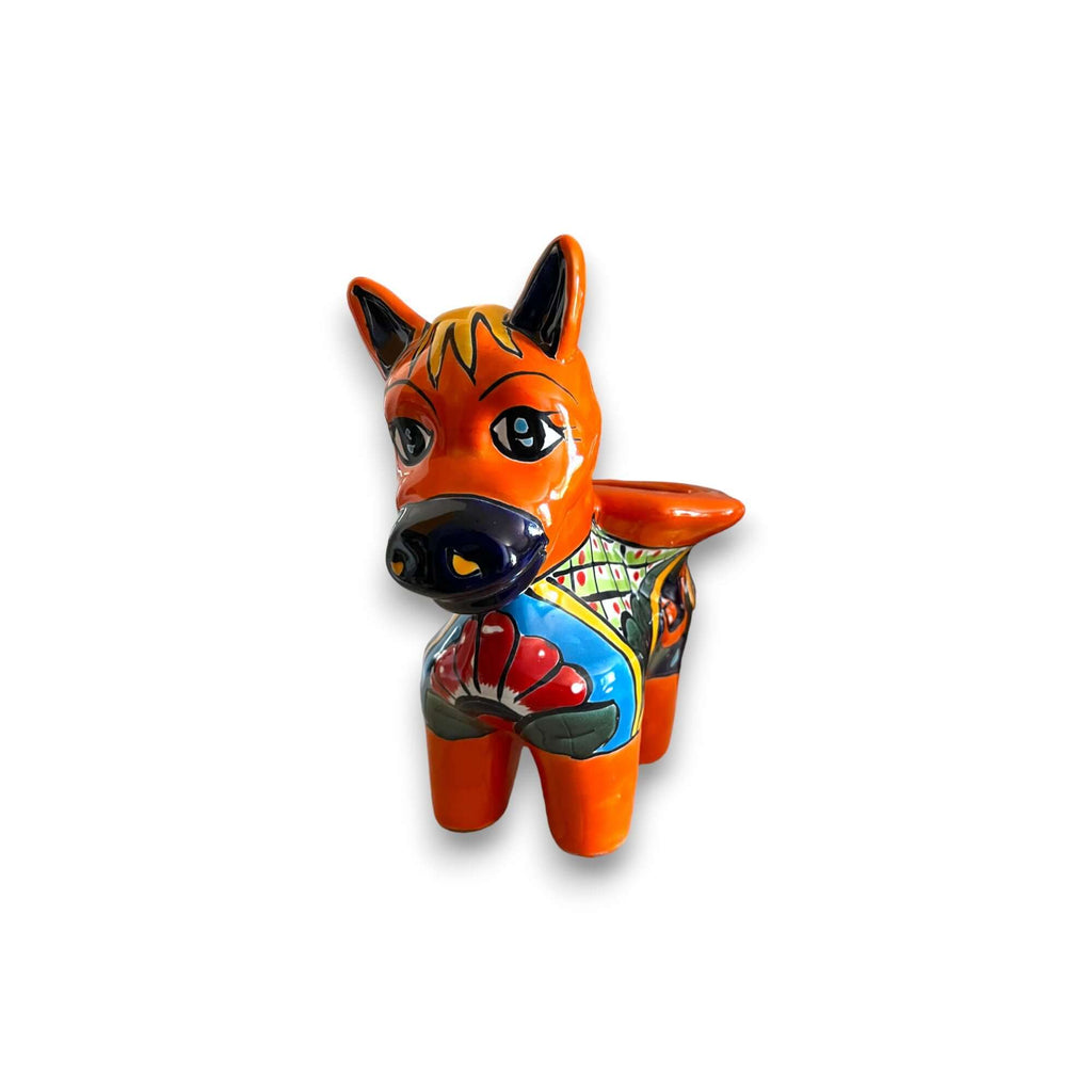 Talavera Donkey Planter | Hand-Painted Mexican Burro Flower Pot