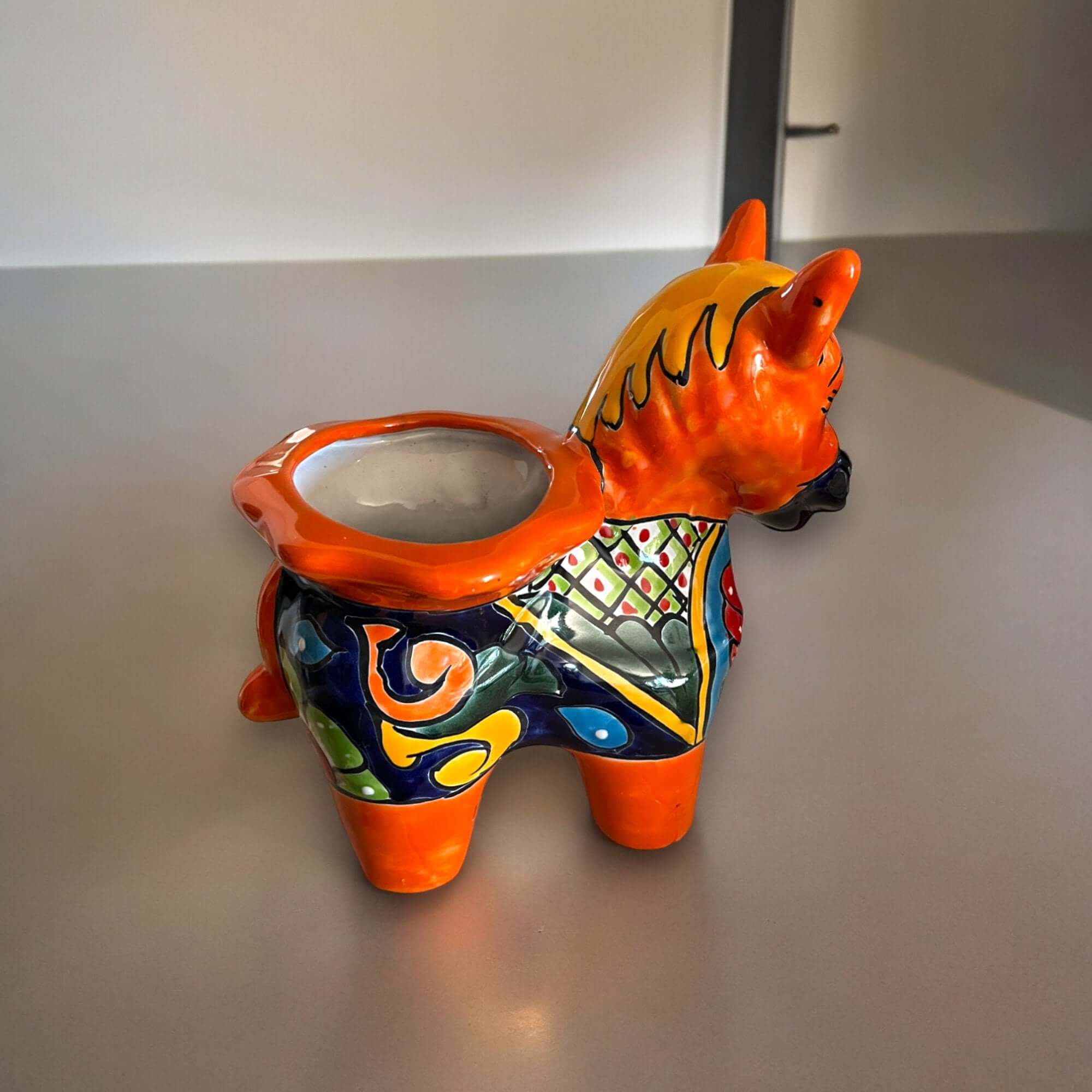 Talavera Donkey Planter | Hand-Painted Mexican Burro Flower Pot