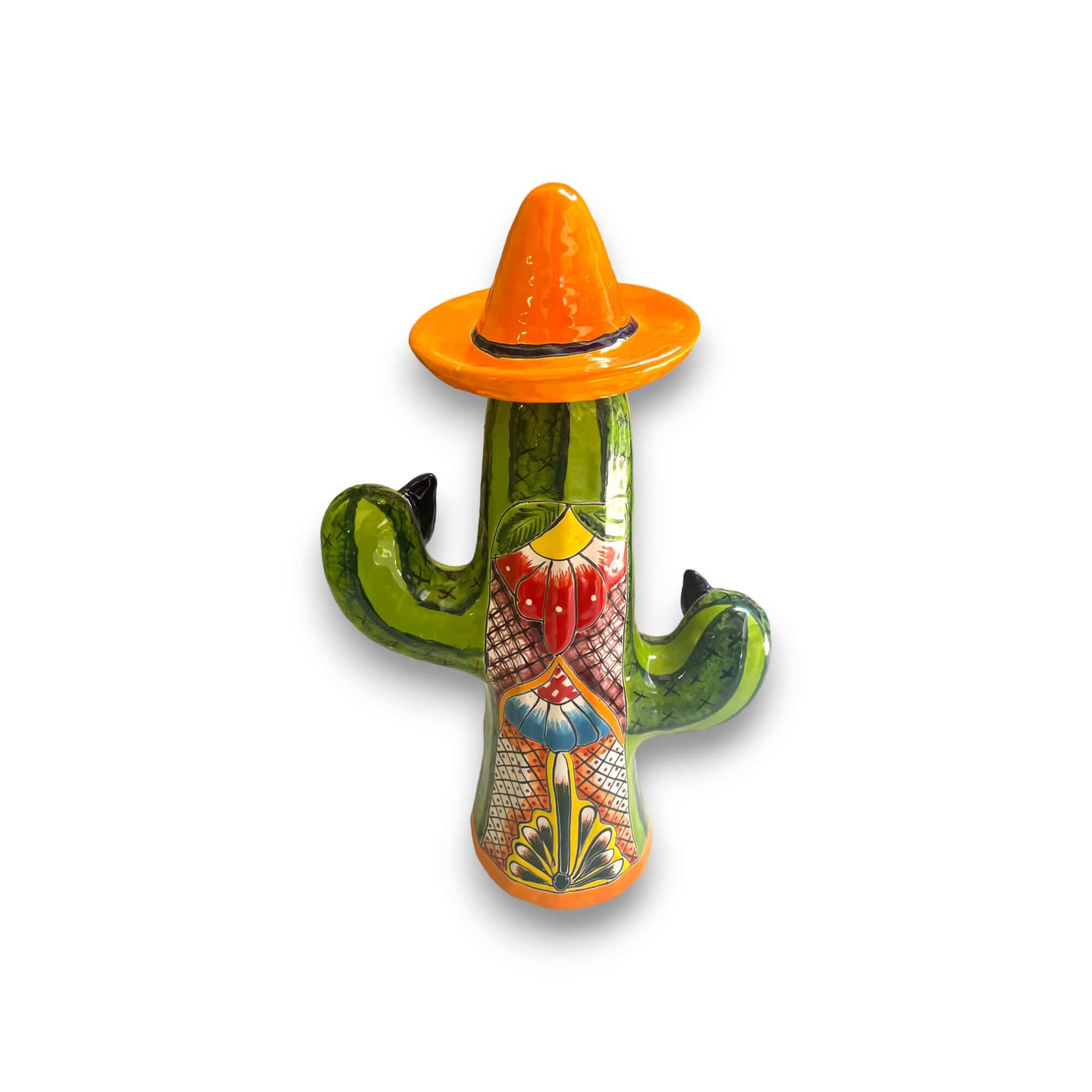 Talavera Cactus Statue | Colorful Handcrafted Mexican Art