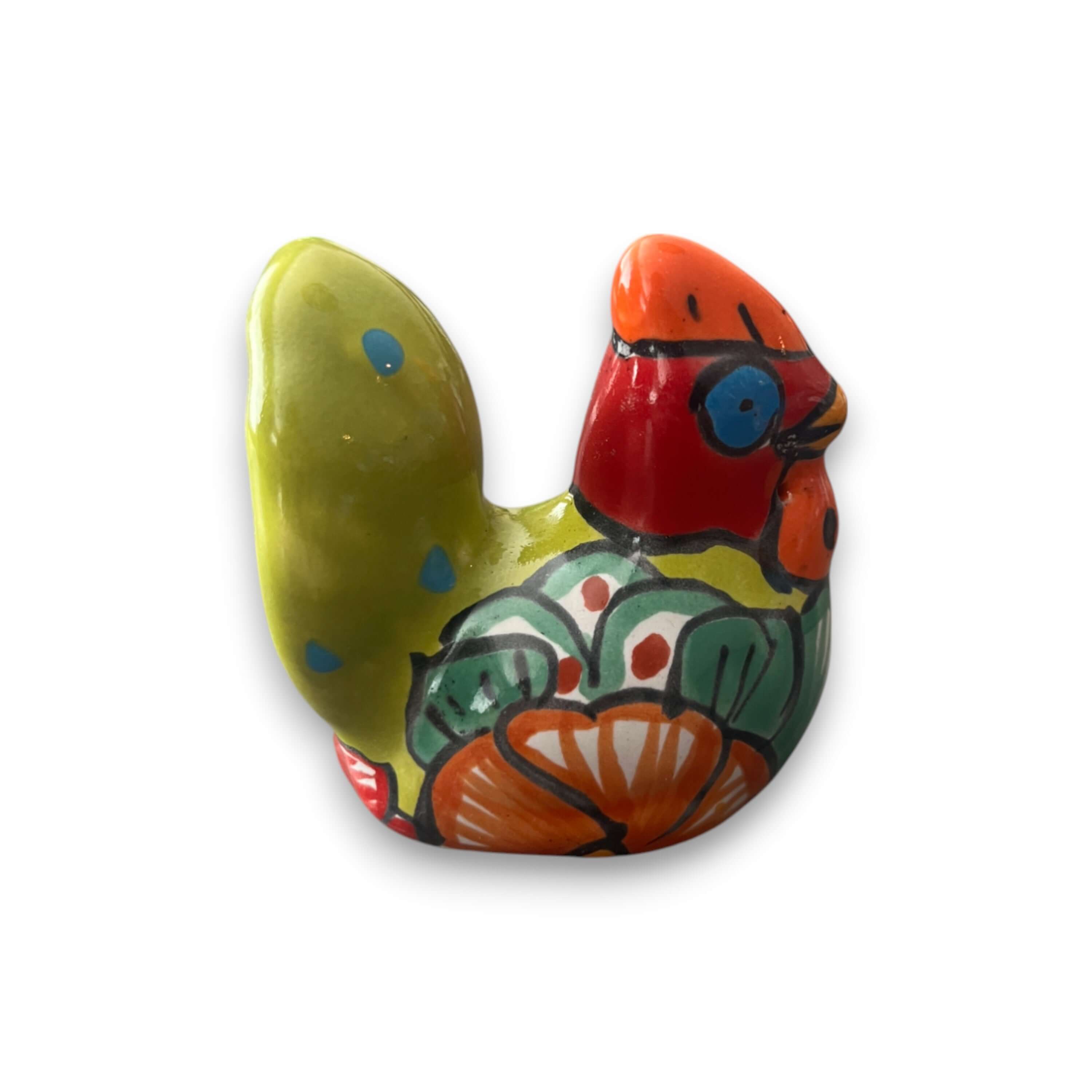 Small Talavera Chicken Pot Hanger | Handmade Mexican Garden Decor