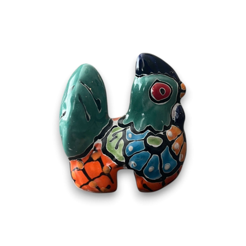 Small Talavera Chicken Pot Hanger | Handmade Mexican Garden Decor