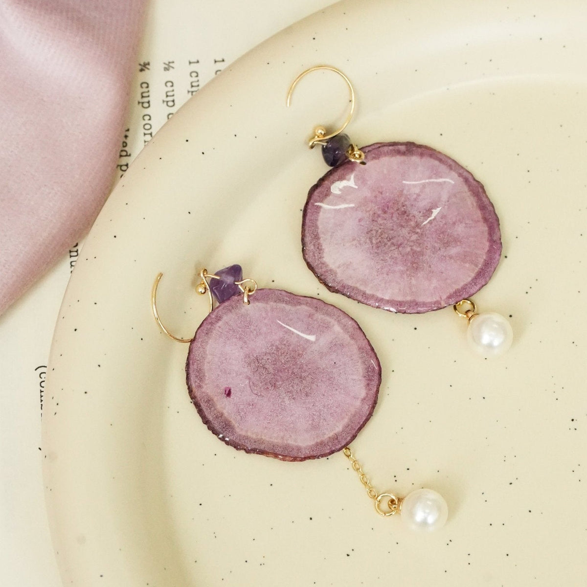 "Harvest Gem" Real Carrot＆Potato Earrings