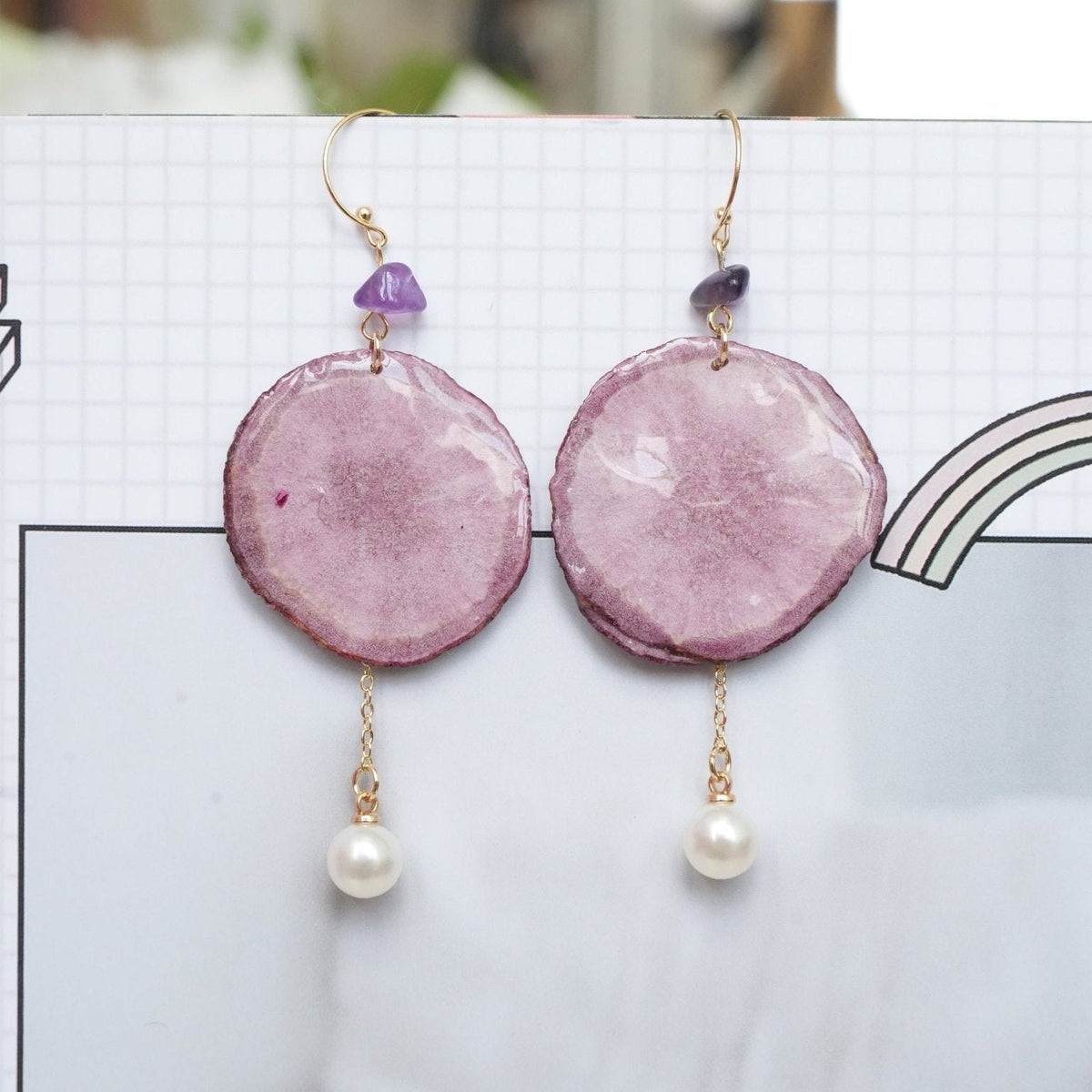 "Harvest Gem" Real Carrot＆Potato Earrings