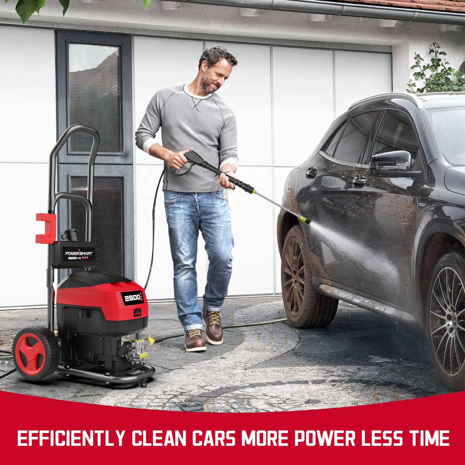 80V 2600PSI 1.2 GPM Cordless Pressure Washer HB2840