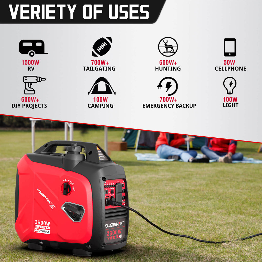 2500W inverter Gas Generator w/ CO Alert HB5020-W