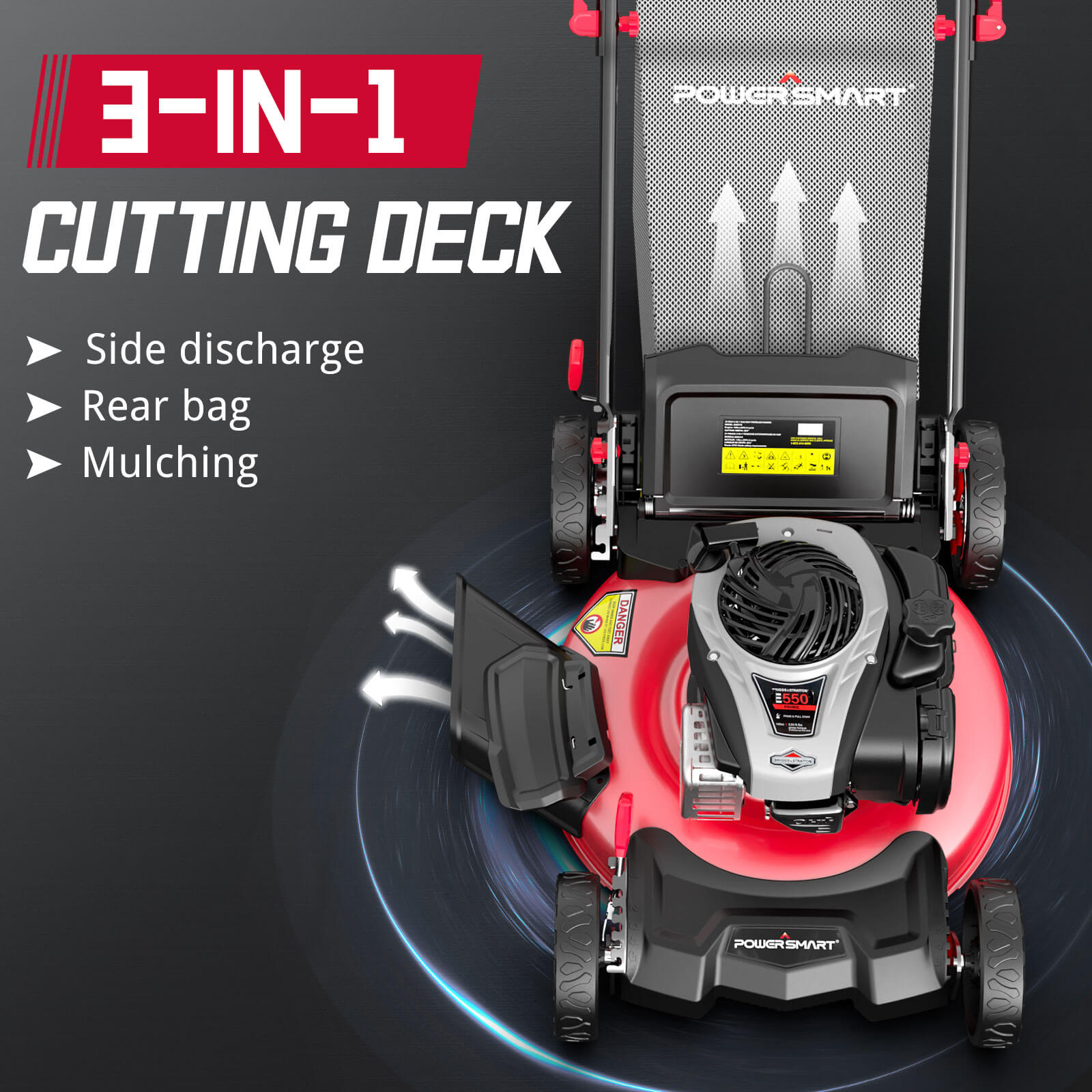 21" 140cc Gas Self-Propelled Lawn Mower with Briggs & Stratton Engine HB8622S