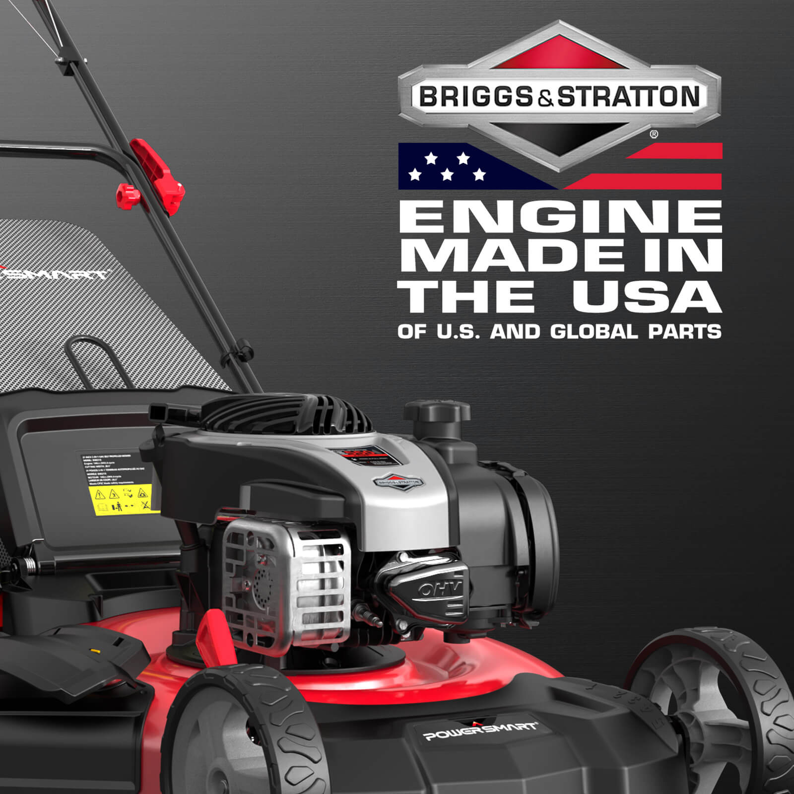 21" 140cc Gas Self-Propelled Lawn Mower with Briggs & Stratton Engine HB8622S