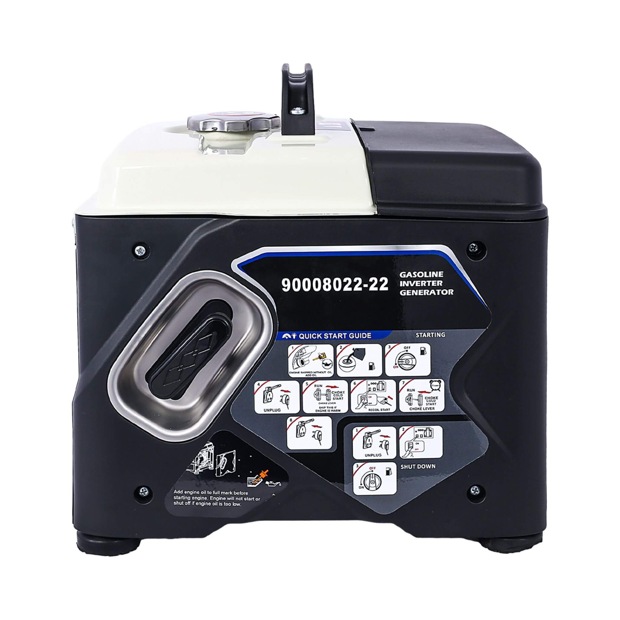 Heavy-Duty 1200W Ultra-Quiet Portable Gas Engine Inverter Generator (SAK54675)