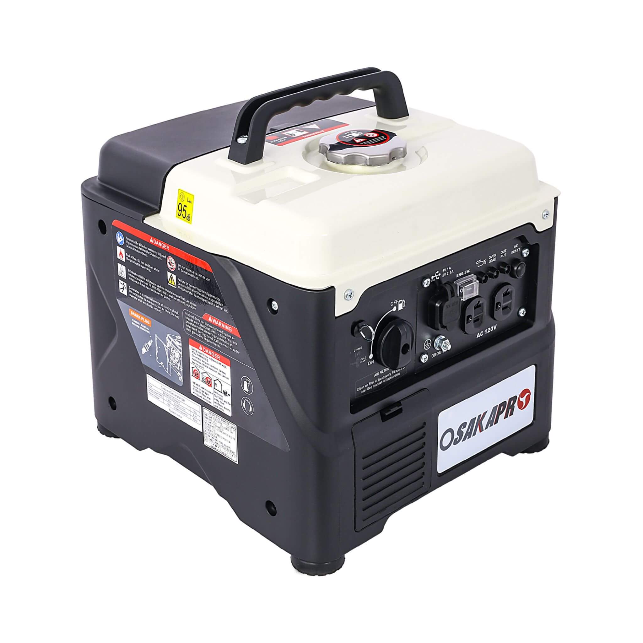 Heavy-Duty 1200W Ultra-Quiet Portable Gas Engine Inverter Generator (SAK54675)