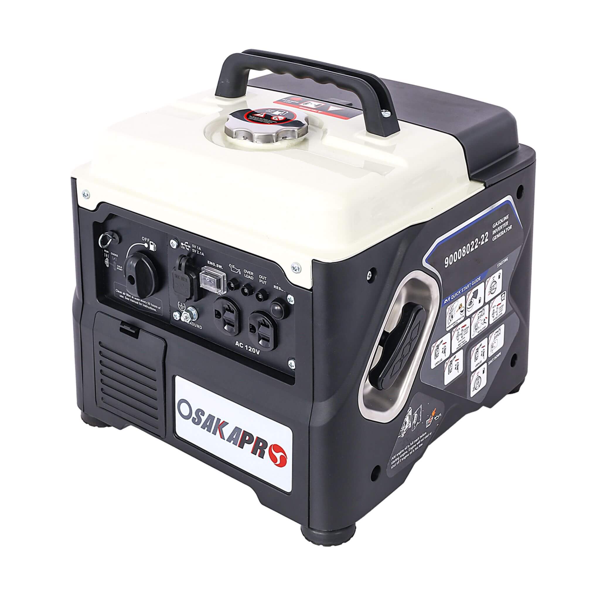 Heavy-Duty 1200W Ultra-Quiet Portable Gas Engine Inverter Generator (SAK54675)