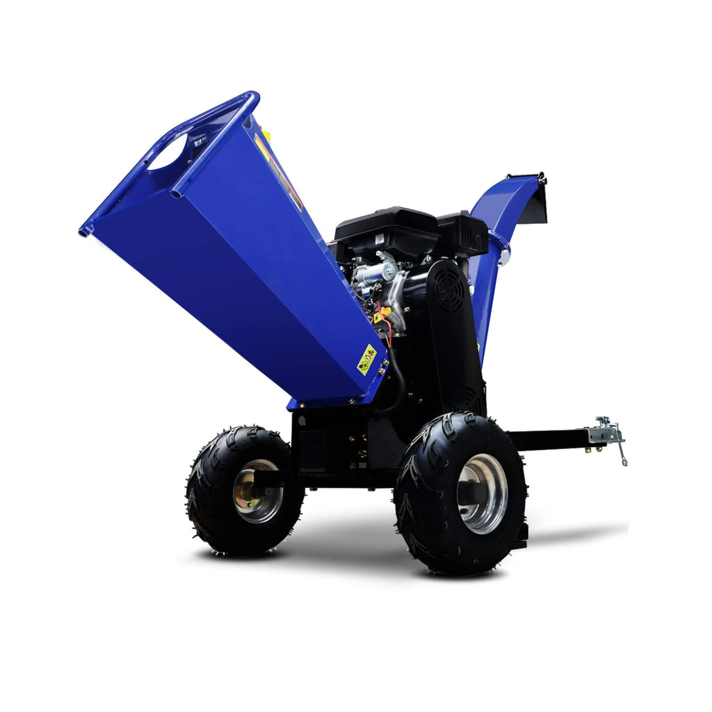 Heavy-Duty 5-Inch 15HP 420CC Gas Wood Chipper Shredder With Electric Start And Tow Hitch (SAK48652)