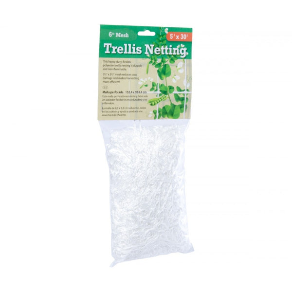 Polyester (soft) Trellis Netting 5' x 15', 3.5" mesh
