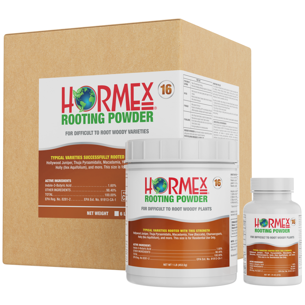 Hormex Rooting Powder #16 (1.60 IBA) - Rooting Hormone for Difficult Hardwood Plants & Tree Cuttings