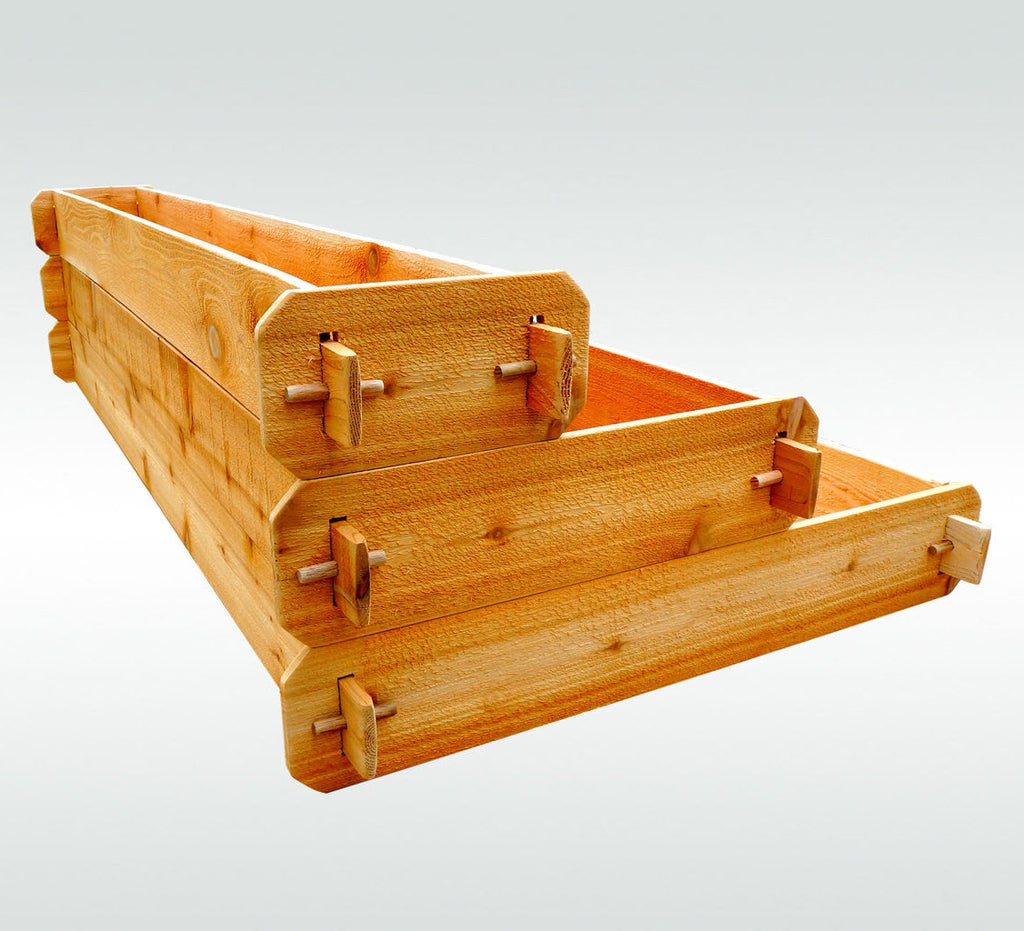 3x6 3-Tiered Cedar Wood Raised Garden Bed/Elevated Planter - Timberlane Gardens