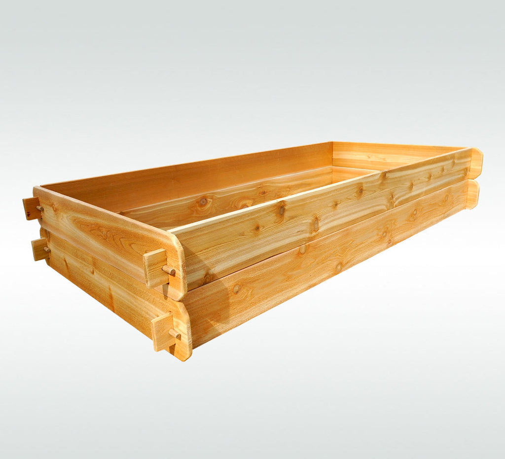Set of 2 Double-Deep 3x6 Cedar Wood Raised Garden Beds - Timberlane Gardens