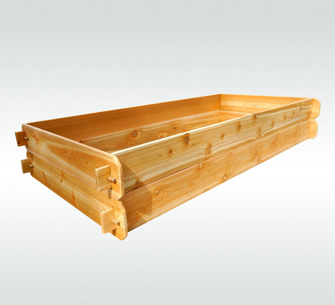 Set of 2 Double-Deep 3x6 Cedar Wood Raised Garden Beds - Timberlane Gardens