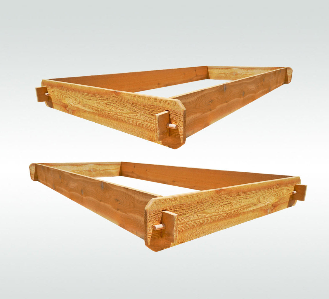 Set of 2 Double-Deep 3x6 Cedar Wood Raised Garden Beds - Timberlane Gardens