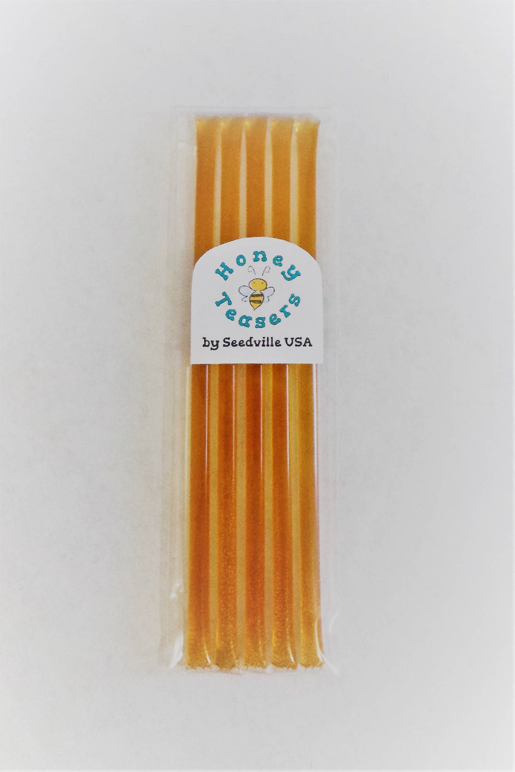 5 Pack STRAWBERRY HONEY TEASERS Natural Honey Snack Sticks Honeystix Straws