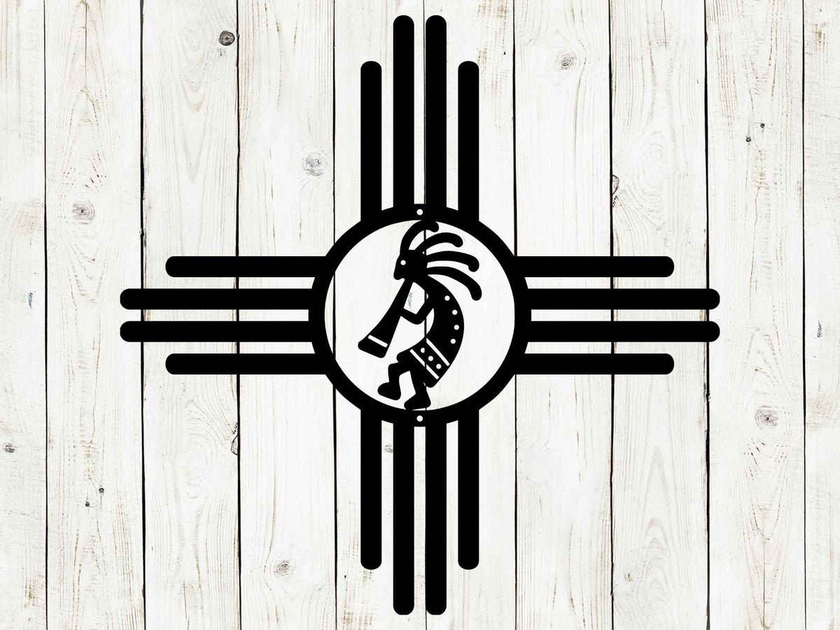 Zia Sun Kokopelli Metal Sign | Southwest Outdoor Decor