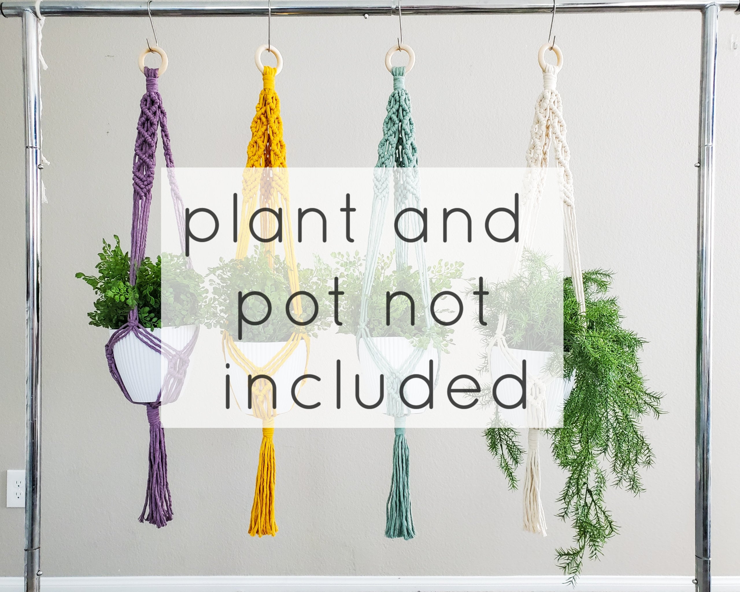 Macrame plant hangers.  Ready to ship.