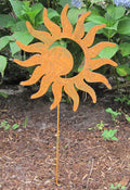 Sun Moon Metal Garden Art