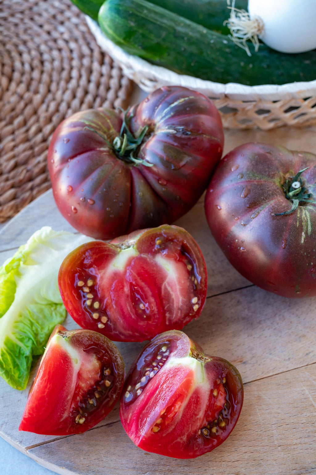 80 BLACK KRIM TOMATO Solanum Lycopersicum Indeterminate Heirloom Beefsteak Fruit Vegetable Seeds