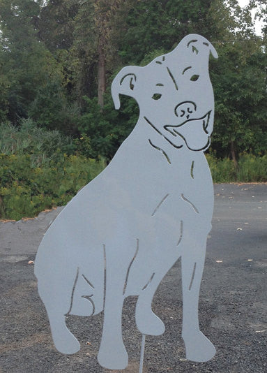 Pit Bull Garden Statue or Dog Wall Art