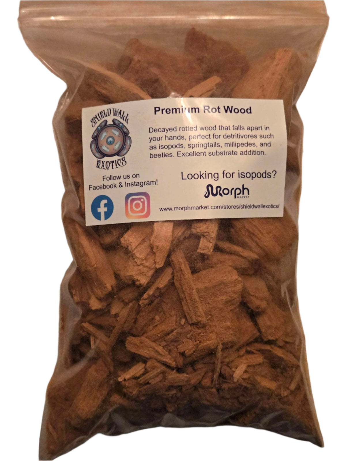 Premium White Rot Wood Bioactive Terrarium Food & Substrate Additive