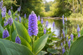 Pickerelweed Seeds - Native Aquatic Plant for Ponds & Wetlands - Pontederia cordata - Vibrant Purple-Blue Flowers, Pollinator-Friendly
