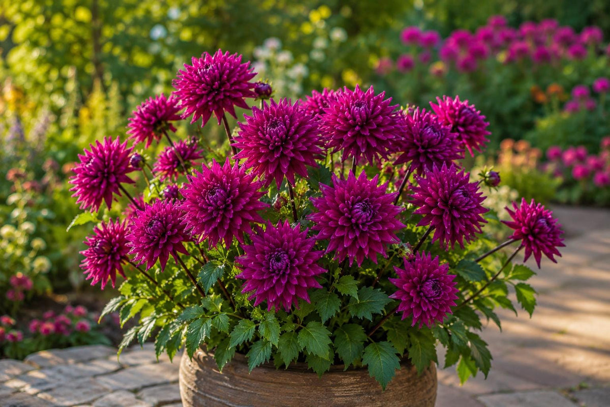 Purple Gem Cactus Dahlia Tuber Clumps – Quilled Petals, Vibrant Purple, Dahlia pinnata, Spring Planting