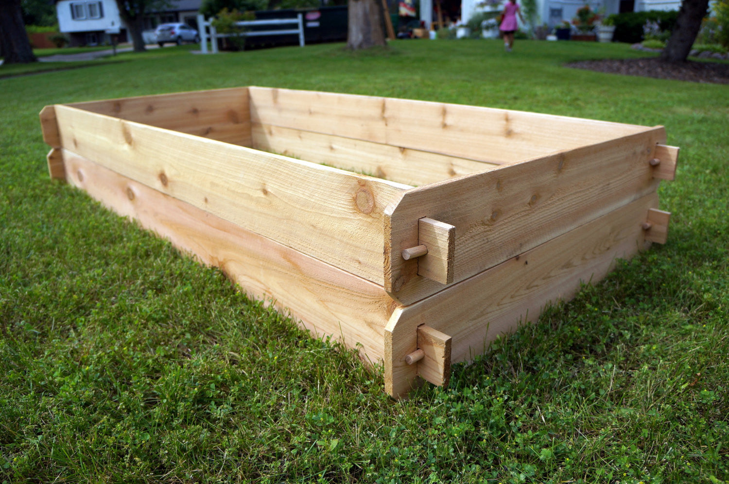 Set of 2 3x6 Western Red Cedar Wood Raised Garden Beds from Timberlane Gardens