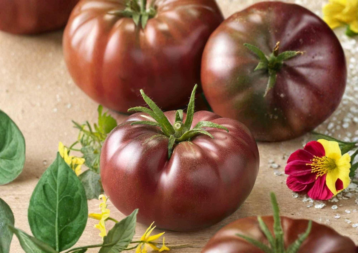 Black Brandywine Tomato Seeds | Heirloom Non-GMO Vegetable Seeds for Garden Planting | Large Dark Beefsteak Fruits