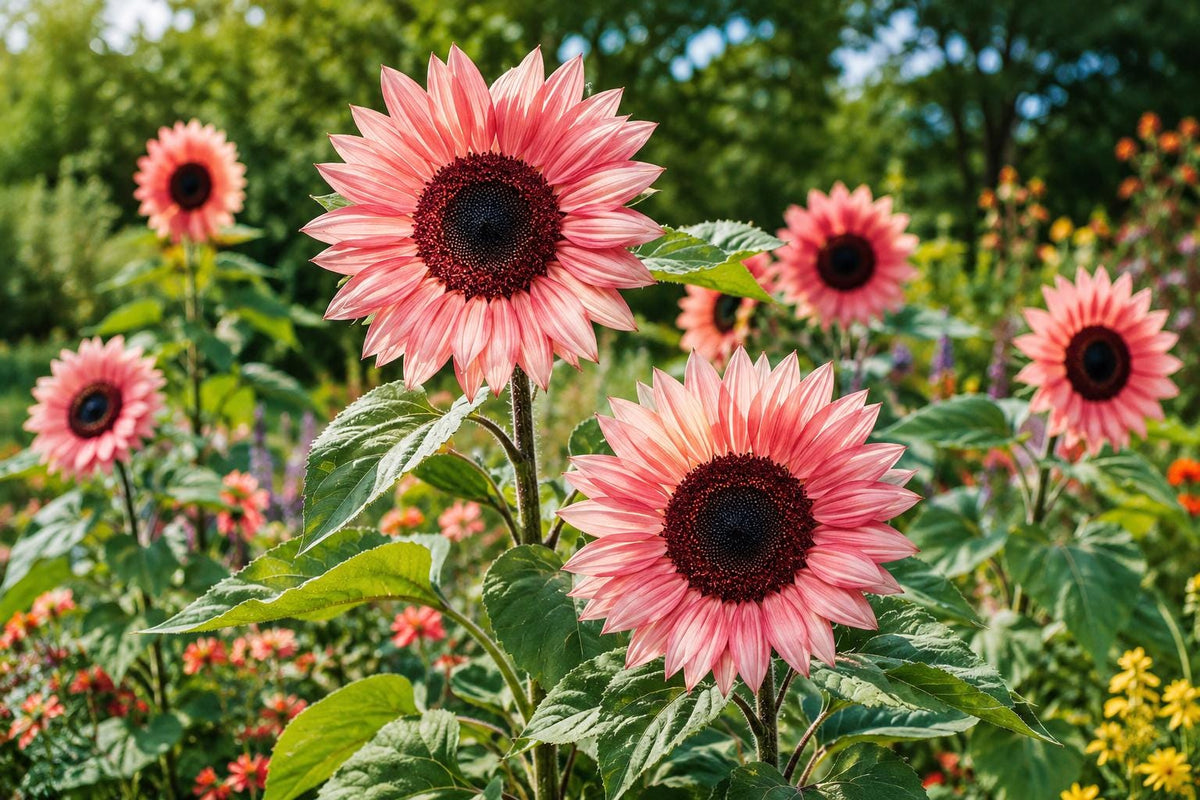 50PCS Iris Tectorum Seeds - Non-GMO Heirloom Pink Sunflower Variety for Garden Planting
