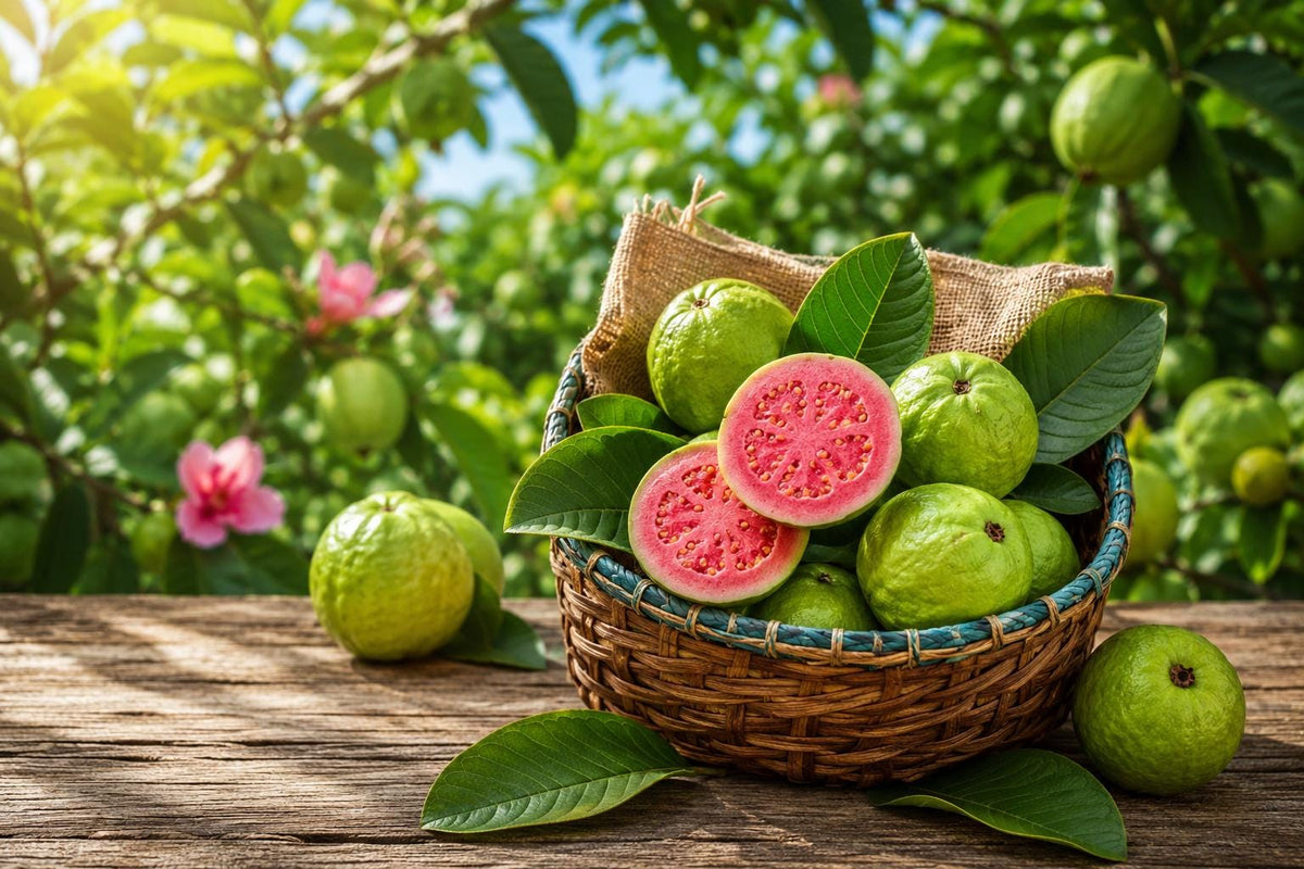 Organic Pink Strawberry Guava Seeds - Tropical Fruit Planting - Psidium cattleianum - Edible Fruit, Lush Foliage
