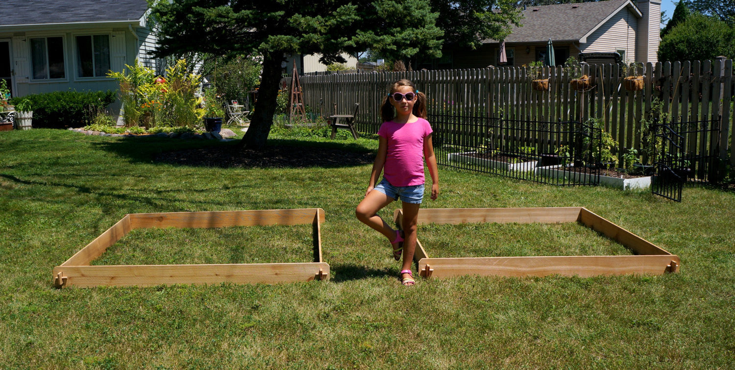 Set of 2 6x6 Cedar Raised Garden Beds from Timberlane Gardens