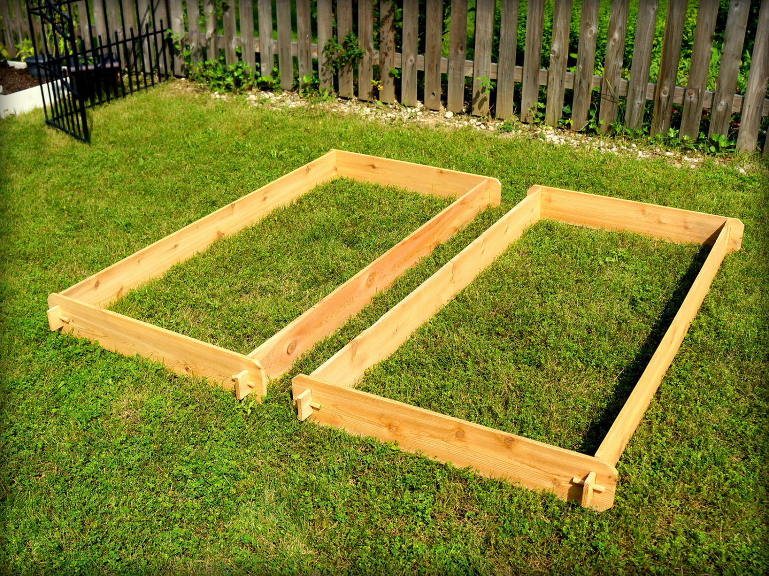 Set of 2 3x6 Western Red Cedar Wood Raised Garden Beds from Timberlane Gardens