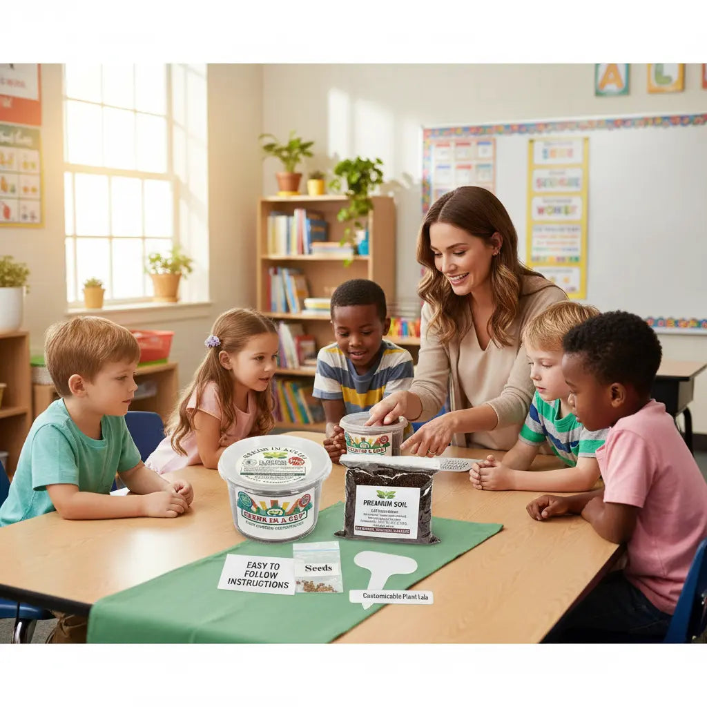 Seeds In A Cup®: All-in-One Indoor Micro-Garden Grow Kit - Kids Discovery Garden