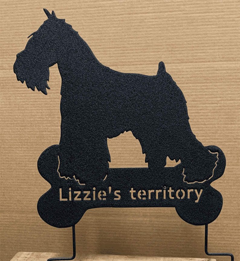 Miniature Schnauzer Garden Stake or Wall Art