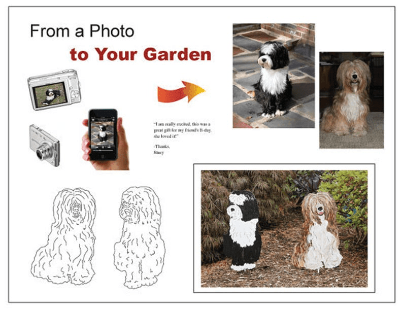 Keeshond Plant Stake