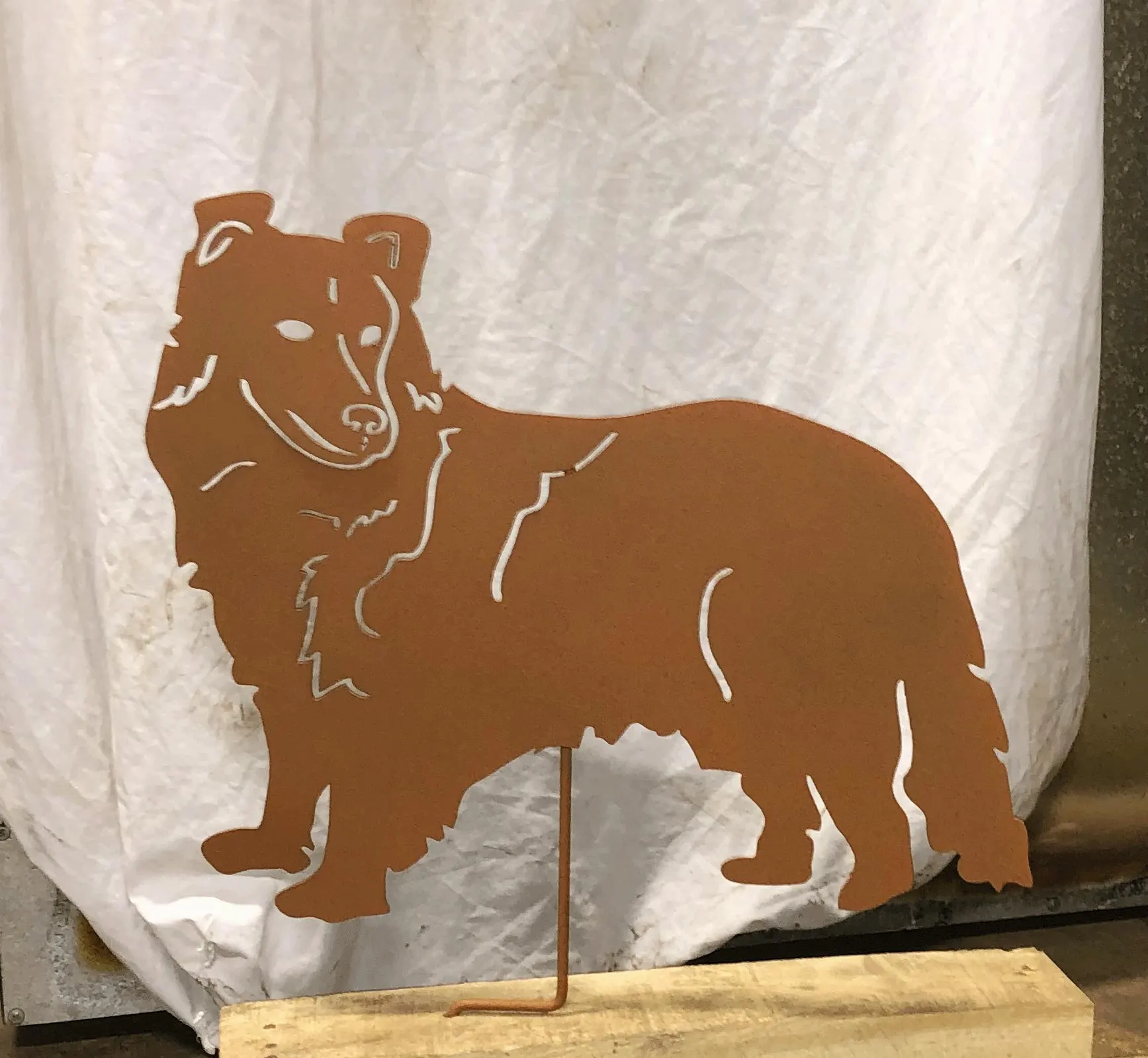 Shetland Sheepdog Garden Stake or Wall Hanging (Style 1)