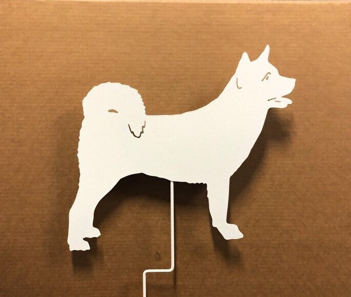 Japanese Akita Garden Stake or Wall Hanging
