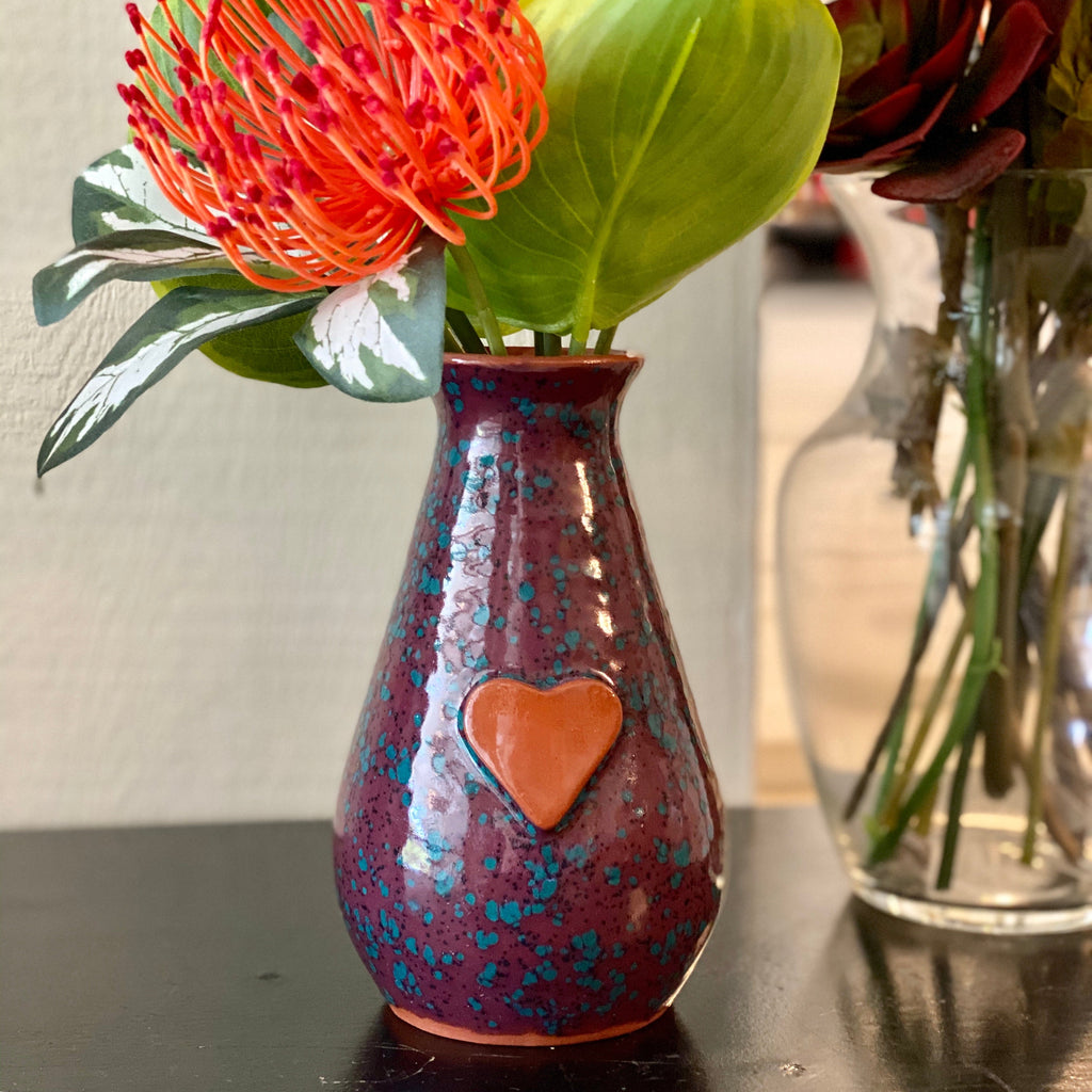 Calliope Heart Vase - Grape Festival