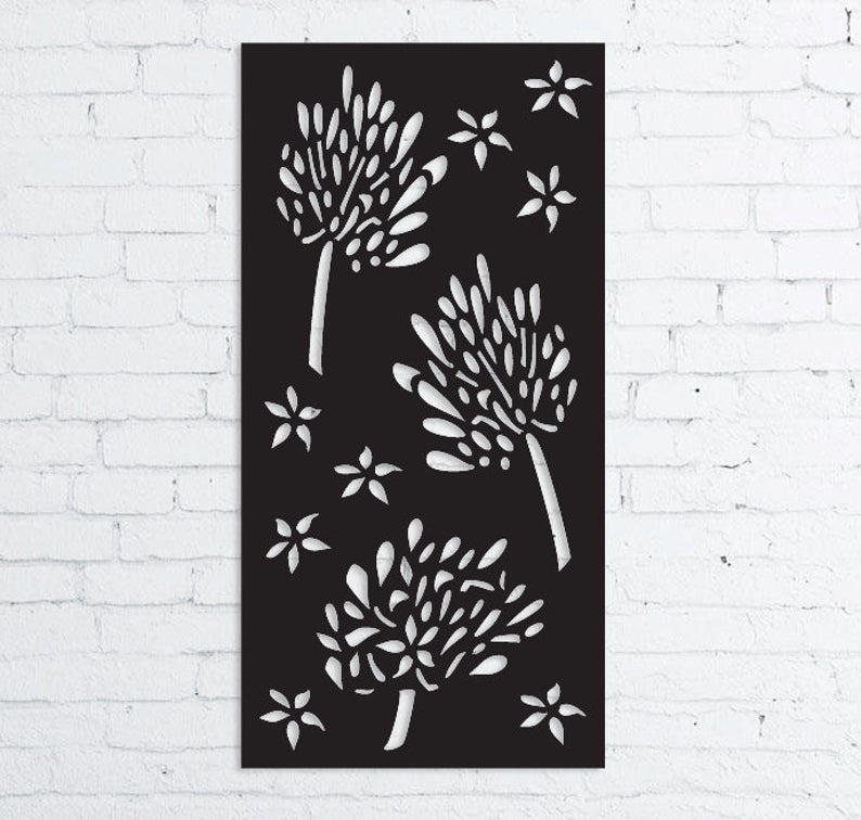 Privacy Screens Outdoor or Large Metal Wall Art (46" Inch)