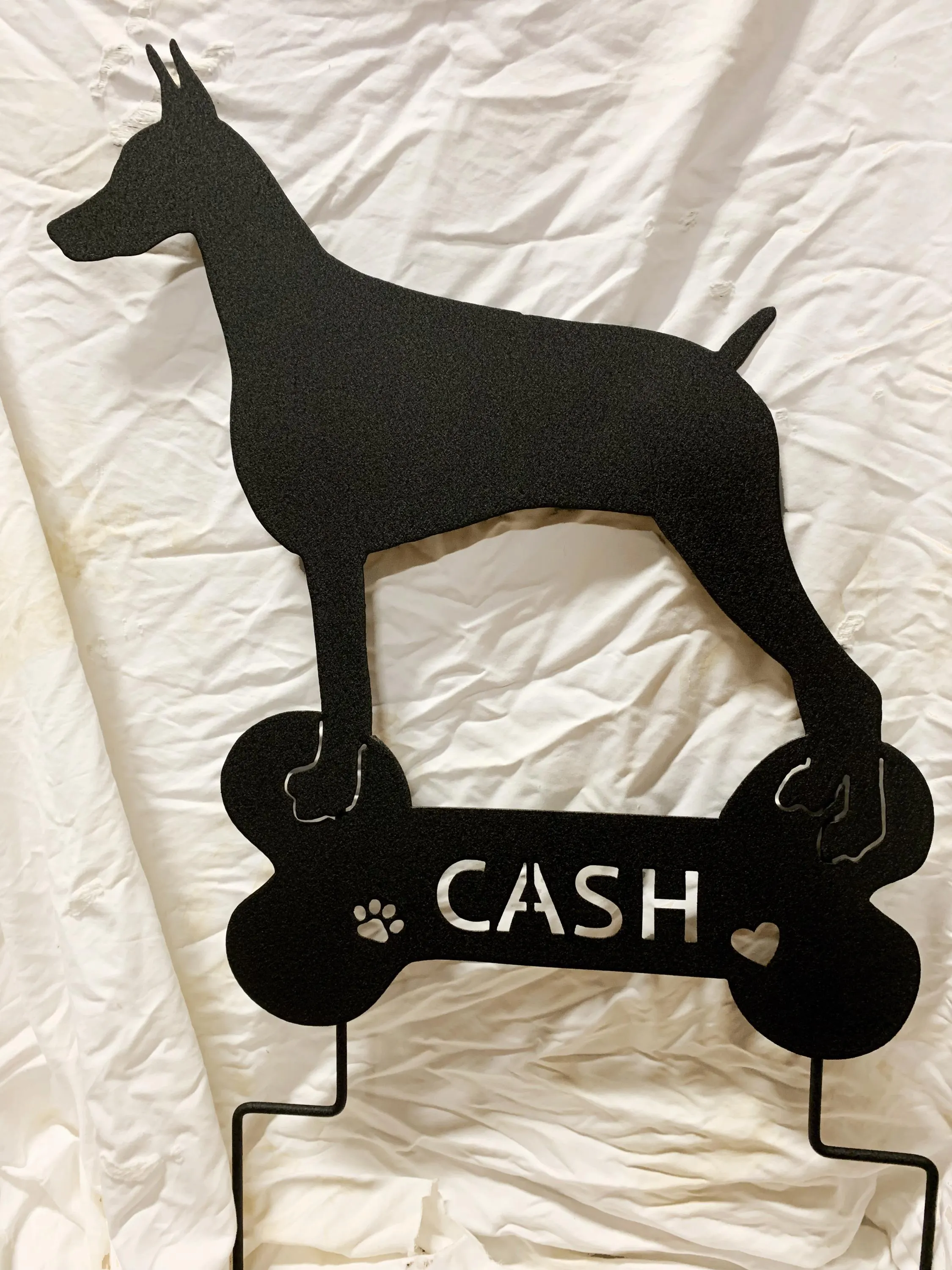 Doberman Pinscher Garden Stake or Wall Hanging (Style 1)