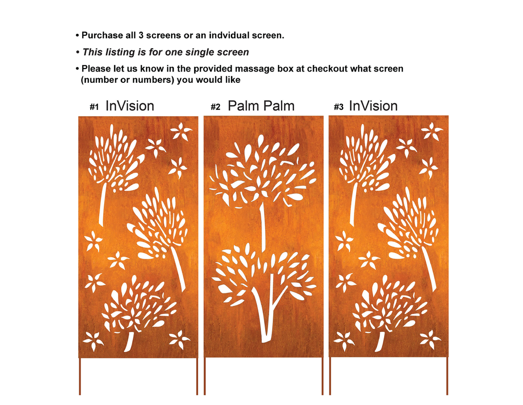 Outdoor Metal Privacy Screen Panels (60” & 72”) | Heavy-Duty Steel for Patio & Fence