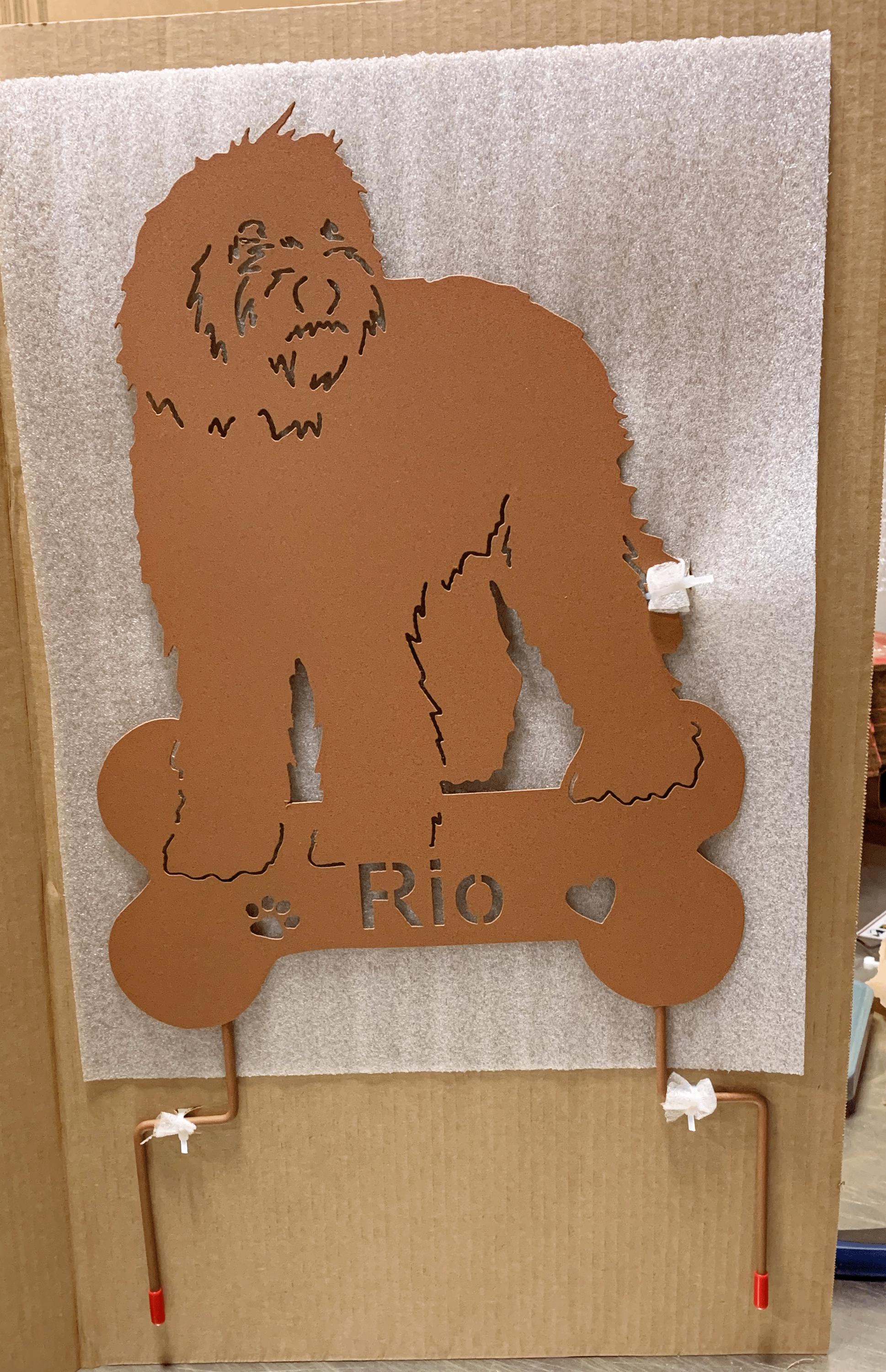 Labradoodle Garden Stake or Wall Hanging (Style 1)